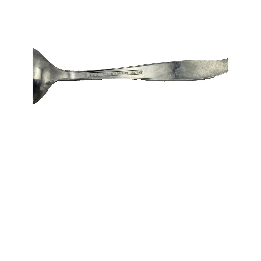 Shoulette Stainless Japan Teaspoons Set of 4 –‎ Swirl Leaf Pattern Mid Century